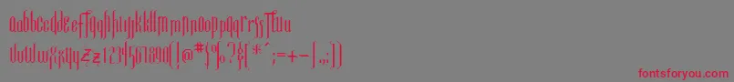 Mixemberge Font – Red Fonts on Gray Background