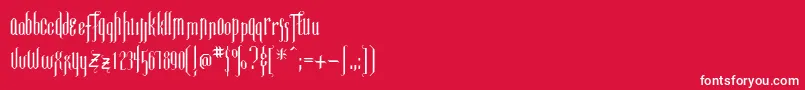 Mixemberge Font – White Fonts on Red Background