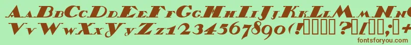 Шрифт Belukha – коричневые шрифты на зелёном фоне