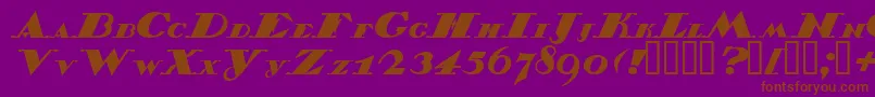 Czcionka Belukha – brązowe czcionki na fioletowym tle