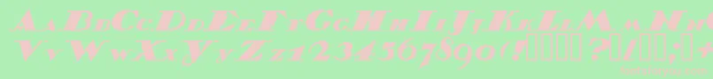 Belukha-fontti – vaaleanpunaiset fontit vihreällä taustalla