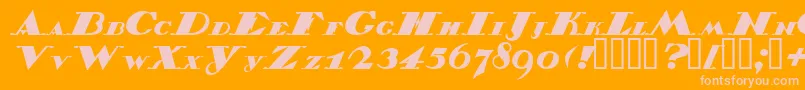 Belukha Font – Pink Fonts on Orange Background