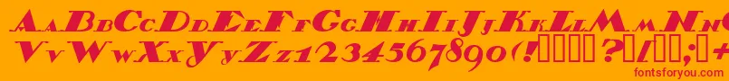 Belukha Font – Red Fonts on Orange Background