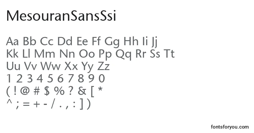 Шрифт MesouranSansSsi – алфавит, цифры, специальные символы