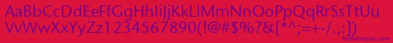 MesouranSansSsi Font – Purple Fonts on Red Background