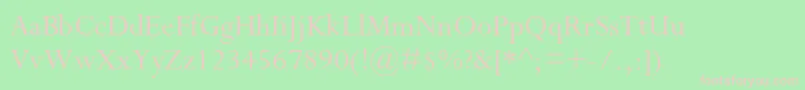 Perpetuastd Font – Pink Fonts on Green Background