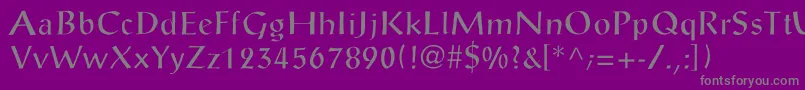 NamuR-Schriftart – Graue Schriften auf violettem Hintergrund