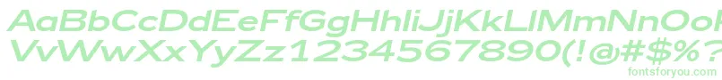 Zeppelin43Italic Font – Green Fonts on White Background