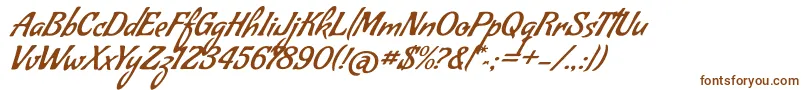 Шрифт CondimentRegular – коричневые шрифты на белом фоне