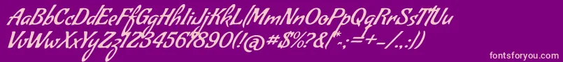 CondimentRegular-Schriftart – Rosa Schriften auf violettem Hintergrund