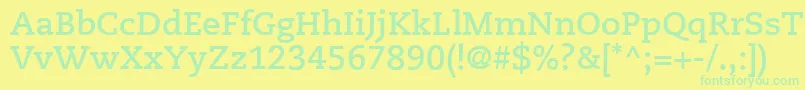 More about PmnCaeciliaLt75Bold Font PmnCaeciliaLt75Bold Font – Green Fonts on Yellow Background