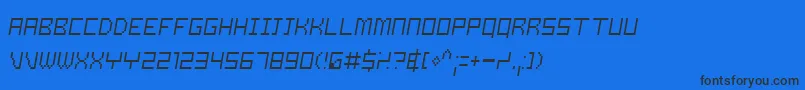 Samslo Font – Black Fonts on Blue Background