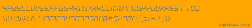 フォントSamslo – オレンジの背景に灰色の文字