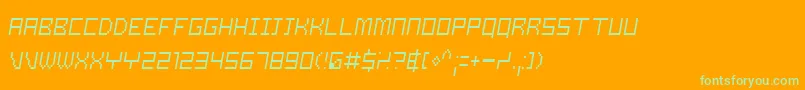 Samslo Font – Green Fonts on Orange Background