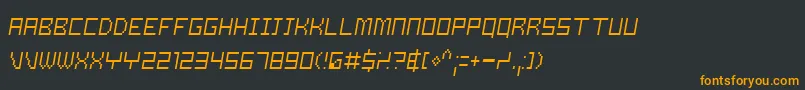 フォントSamslo – 黒い背景にオレンジの文字