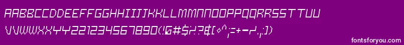 フォントSamslo – 紫の背景に白い文字