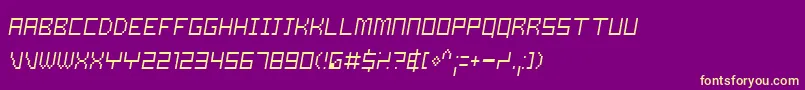 Samslo Font – Yellow Fonts on Purple Background