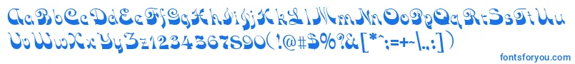 FunkyFaceRegular-Schriftart – Blaue Schriften
