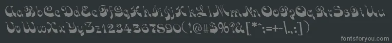 FunkyFaceRegular Font – Gray Fonts on Black Background