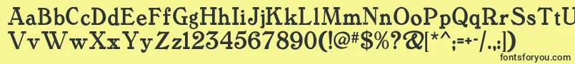 Tanglewoodtalesnf Font – Black Fonts on Yellow Background
