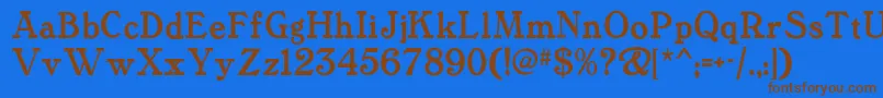 Tanglewoodtalesnf Font – Brown Fonts on Blue Background