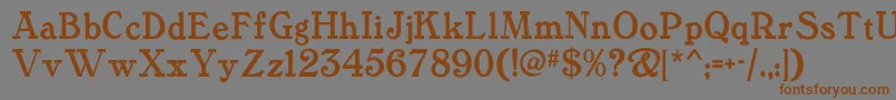 Tanglewoodtalesnf Font – Brown Fonts on Gray Background