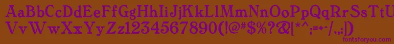 Tanglewoodtalesnf Font – Purple Fonts on Brown Background