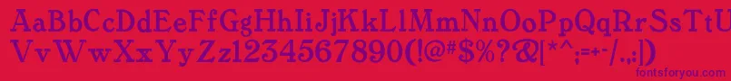 Tanglewoodtalesnf Font – Purple Fonts on Red Background