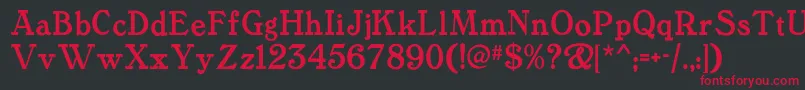Tanglewoodtalesnf Font – Red Fonts on Black Background