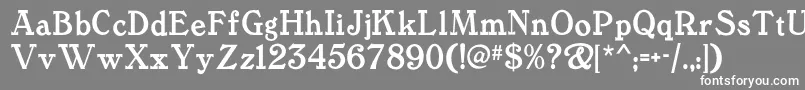 Tanglewoodtalesnf Font – White Fonts on Gray Background