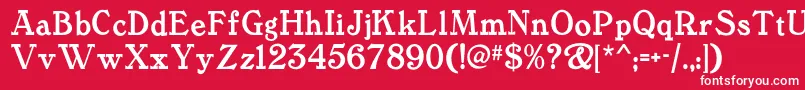 Tanglewoodtalesnf Font – White Fonts on Red Background