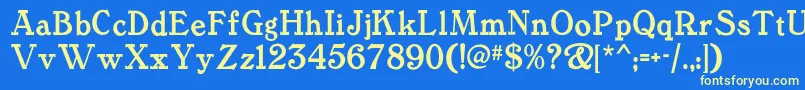 Tanglewoodtalesnf Font – Yellow Fonts on Blue Background