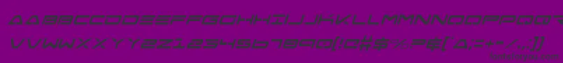 FreeAgentCondensedItalic Font – Black Fonts on Purple Background