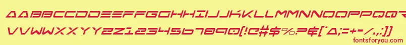 FreeAgentCondensedItalic Font – Red Fonts on Yellow Background