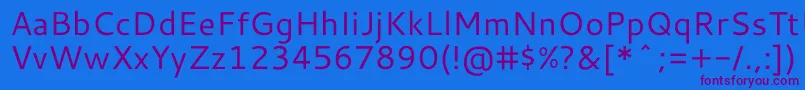 CantarellRegular Font – Purple Fonts on Blue Background