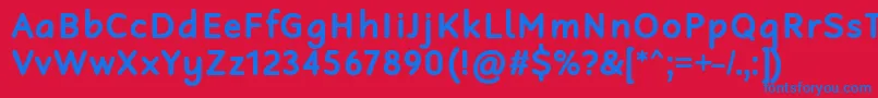 RobagaRoundedBold Font – Blue Fonts on Red Background