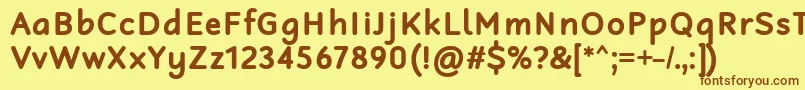 fuente RobagaRoundedBold – Fuentes Marrones Sobre Fondo Amarillo