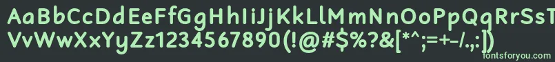 フォントRobagaRoundedBold – 黒い背景に緑の文字