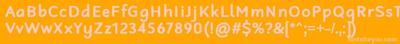 Шрифт RobagaRoundedBold – розовые шрифты на оранжевом фоне