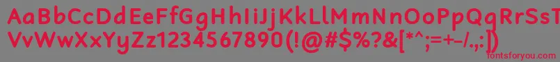 RobagaRoundedBold Font – Red Fonts on Gray Background