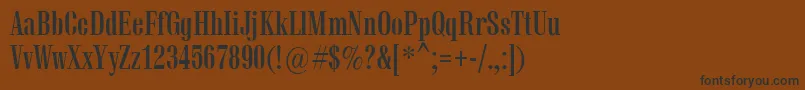 フォントVetrenb – 黒い文字が茶色の背景にあります