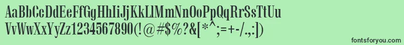 Vetrenb Font – Black Fonts on Green Background