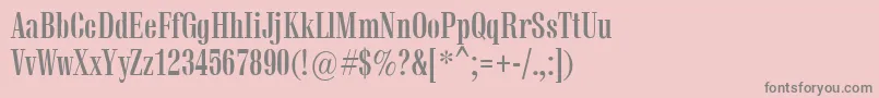フォントVetrenb – ピンクの背景に灰色の文字