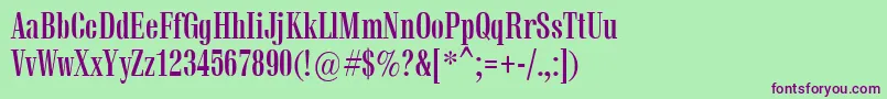 Vetrenb Font – Purple Fonts on Green Background