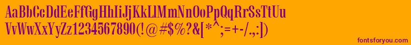 Vetrenb Font – Purple Fonts on Orange Background