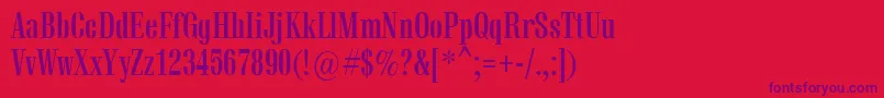 Vetrenb Font – Purple Fonts on Red Background