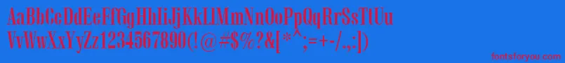 Vetrenb Font – Red Fonts on Blue Background