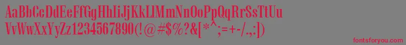 Vetrenb Font – Red Fonts on Gray Background