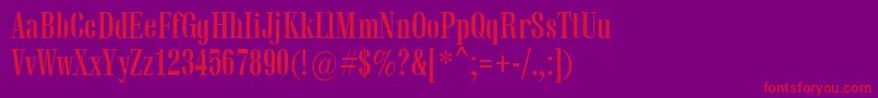 Vetrenb Font – Red Fonts on Purple Background