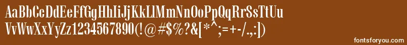 フォントVetrenb – 茶色の背景に白い文字